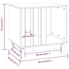 Vidaxl Pasja uta 60x45x57 cm trdna borovina