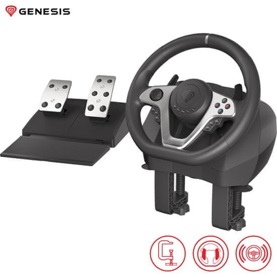 Genesis Seaborg 400 igralni volan, USB, PS4/PS3/PC/Nintendo/Xbox One/Xbox 360