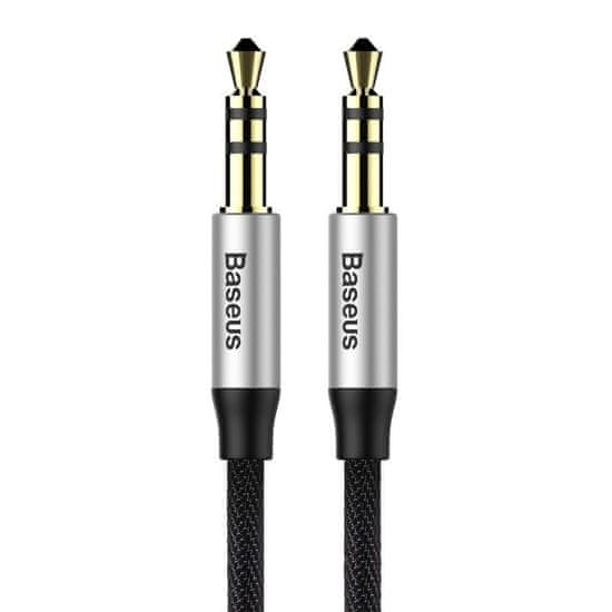 BASEUS Baseus Yiven 0,5 m mini jack 3,5 mm AUX avdio kabel (črn/srebrn)