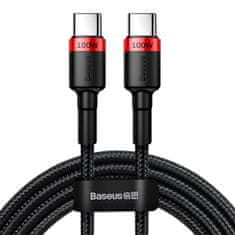 BASEUS Baseus Cafule PD2.0 100W bliskovito polnjenje USB za Type-C kabel (20V 5A)2m rdeča+črna