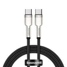 BASEUS Kabel USB-C do USB-C Baseus Cafule, 100 W, 1 m (črn)