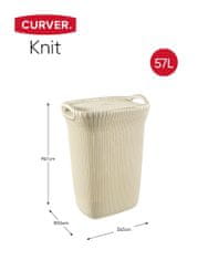 Curver Koš za perilo Knit, 57l, bel