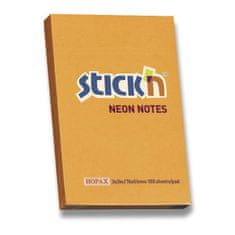 Stick'n Notes Neon 76 × 51 mm, 100 listov, oranžna