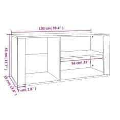 Vidaxl Omarica za čevlje siva sonoma 100x35x45 cm inženirski les