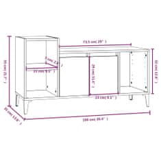 Vidaxl TV omarica sonoma hrast 100x35x55 cm inženirski les