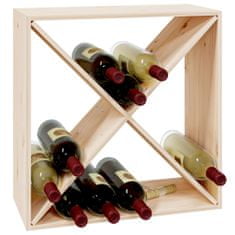 Vidaxl Stojalo za vino 62x25x62 cm trdna borovina