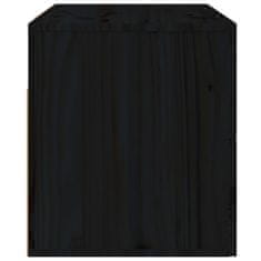 Vidaxl Stenska nočna omarica črna 50x36x40 cm