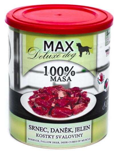 FALCO MAX Deluxe konzerve za odrasle pse, s srno, jeleno, damjekom, 8x 800 g