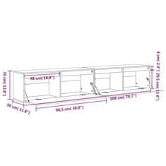 Vidaxl Stenska omarica 2 kosa medeno rjava 100x30x35 cm trdna borovina