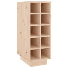 Greatstore Stojalo za vino 23x34x61 cm trdna borovina