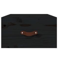 Vidaxl Stenska nočna omarica črna 40x29,5x22 cm
