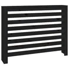 Vidaxl Pokrov za radiator črna 108,5x19x84 cm trdna borovina