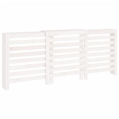 Vidaxl Pokrov za radiator bela 210x21x85 cm trdna borovina