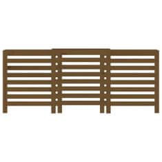 Vidaxl Pokrov za radiator medeno rjav 210x21x85 cm trdna borovina