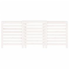 Vidaxl Pokrov za radiator bela 210x21x85 cm trdna borovina