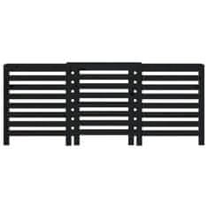 Vidaxl Pokrov za radiator črn 210x21x85 cm trdna borovina