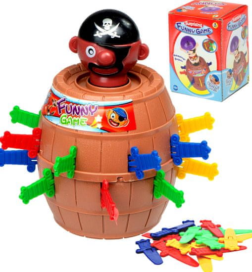 WOWO Arkadna igra Crazy Pirate - Arkadna igra Crazy Pirate in a Barrel 9 x 9 x 12,5 cm