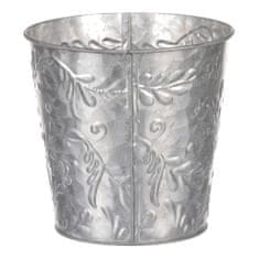 Autronic Kovinska embalaža za rože v srebrni barvi z dekor omela. AB2080