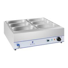 Royal Catering Grelnik vode s pipo 6 x GN 1/3 2000W 230V Royal Catering