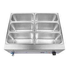 Royal Catering Grelnik vode s pipo 6 x GN 1/3 2000W 230V Royal Catering