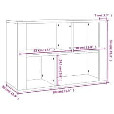 Vidaxl Komoda betonsko siva 80x30x54 cm inženirski les