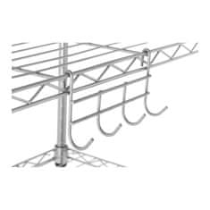 Noah Žični akustični regal za shranjevanje sive barve 150x55x35cm do 150 kg