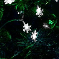 WOWO Snowflake LED String Lights - LED String Lights Snowflakes 10m 100LED Cold White z 8 načini osvetlitve