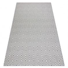 eoshop Preproga FLAT SISAL 48607637 Square diamant siva / krem ( - Velikost: 80x150 cm)