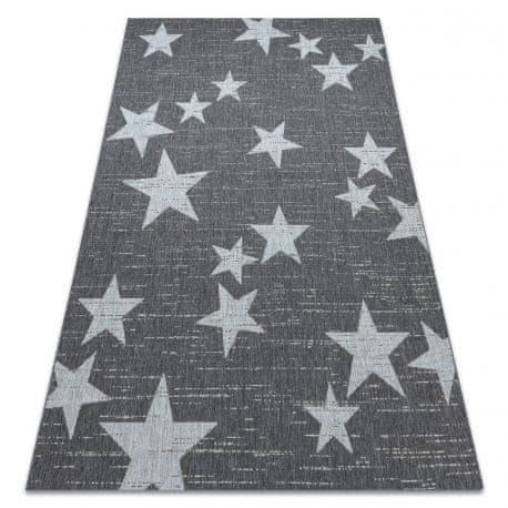 eoshop Preproga FLAT SISAL 48699392 Stars white grey ( - Velikost: 160x230 cm)