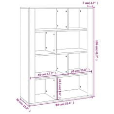 Vidaxl Komoda visok sijaj bela 80x30x106 cm inženirski les