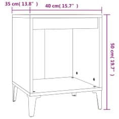 Vidaxl Nočna omarica Rjav hrast 40x35x50 cm