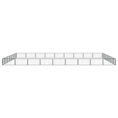 Vidaxl Pasja ograda z 32 paneli črna 100x50 cm prašno barvano jeklo