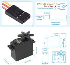 YUNIQUE GREEN-CLEAN 1 kos MG995 Navor Servo motor s kovinskim pulovine za RC avto čoln helikopter