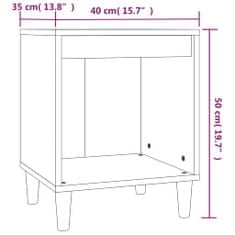 Vidaxl Nočna omarica dimljeni hrast 40x35x50 cm