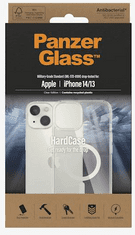 PanzerGlass HardCase ovitek za Apple iPhone 14, z MagSafe, prozoren (0409)