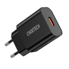 Choetech USB omrežni polnilec 18W Power Delivery črn (Q5003-EU)