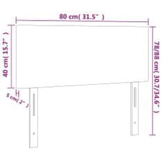 Vidaxl LED posteljno vzglavje črno 80x5x78/88 cm umetno usnje