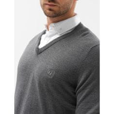 OMBRE Moški pulover KOHEN temno siva/melanžna MDN11578 XXL