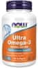 NOW Foods Ultra omega-3, 250 DHA / 500 EPA, 90 mehkih kapsul