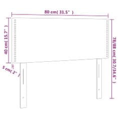 Vidaxl LED posteljno vzglavje krem 80x5x78/88 cm blago