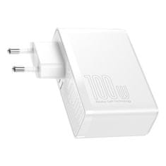 BASEUS GaN2 Pro USB USB-C QC PD hitri polnilec 100W bela