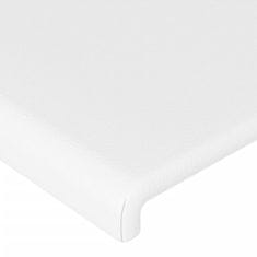 Vidaxl LED posteljno vzglavje belo 80x5x78/88 cm umetno usnje