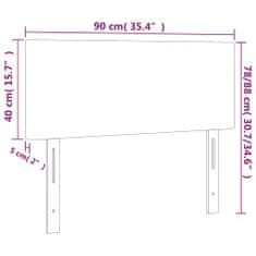 Vidaxl LED posteljno vzglavje krem 90x5x78/88 cm blago