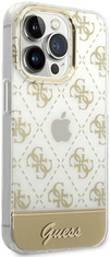 Guess Glitter Logo ovitek za iPhone 14 Pro Max, zlat (GUHCP14XHG4MHG)