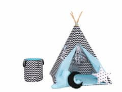 Elis Design Šotorski komplet Teepee Cik cak črn