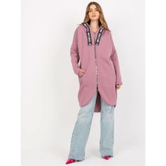 RELEVANCE Ženski pulover s kapuco na zadrgo BRENNA roza RV-BL-6683.00P_393080 S-M