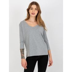Ex moda Ženska bluza z V-izrezom CHLOE siva EM-BZ-ES-21-609.10X_393209 Univerzalni