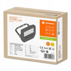 LEDVANCE Reflektor LED svetilka 10W 1100lm 3000K Topla bela IP65 Črna 