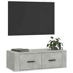 Vidaxl TV omarica betonsko siva 80x36x25 cm inženirski les