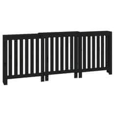 Vidaxl Pokrov za radiator črn 210x21x85 cm trdna borovina